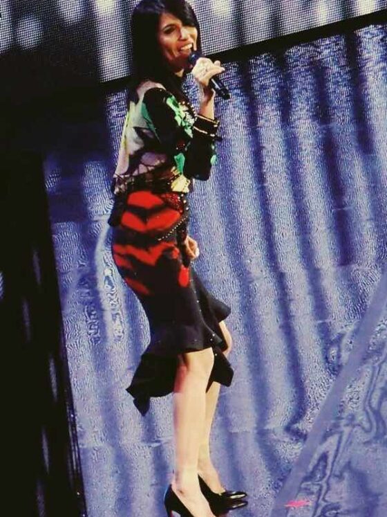 Wind Music Awards 2017 il look di Giorgia durante la sua esibizione