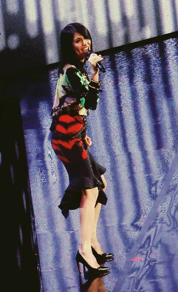 Wind Music Awards 2017 il look di Giorgia durante la sua esibizione