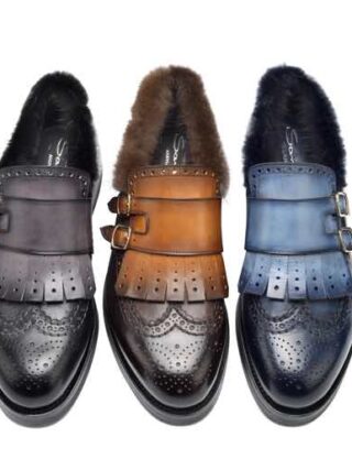 Scarpe doppia fibbia per l'uomo di tendenza per l'inverno 2017-18