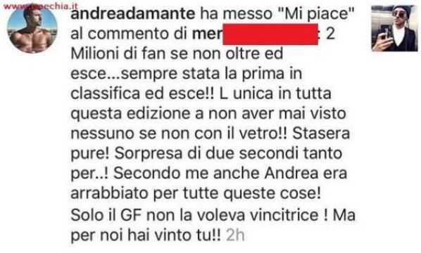 Andrea Damante arrabbiato con il GF Vip per l'eliminazione di Giulia: esclusivo!