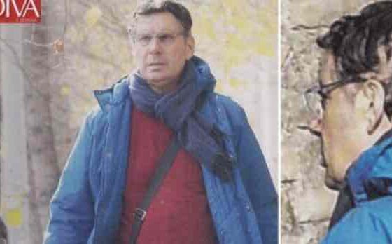 Fabrizio Frizzi i segni dell'operazione sulla testa FOTO