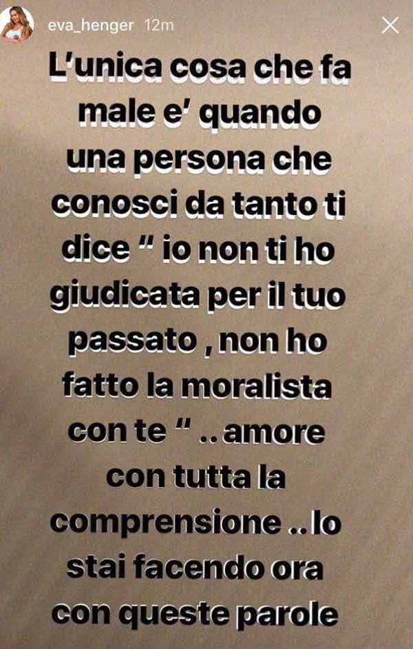 A ferire l’ex pornostar è stata una frase che la Marcuzzi avrebbe detto alludendo proprio al suo passato lavorativo (così almeno ho capito io, mezzo web ed anche la stessa Henger).  La frase incriminata della Marcuzzi è stata: “Eva non fare per favore discorsi moralisti a me quando io non sono mai stata moralista né con te né con tua figlia”.   Read more at http://www.bitchyf.it/eva-henger-risponde-tono-ad-alessia-marcuzzi-la-sfuriata-lisola-dei-famosi/#5yGHBsU5DptgQDre.99