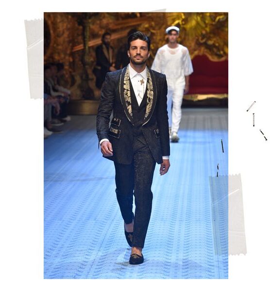 Dolce e Gabbana sfilata Milano Mariano Di Vaio e Monica Bellucci in passerella