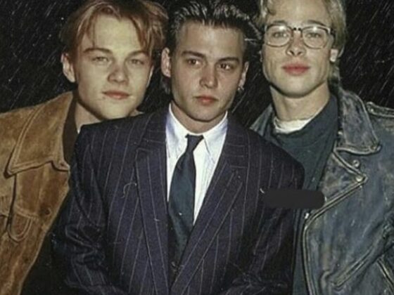 Johnny Depp il Pirata dei Caraibi da giovane insieme a Brad Pitt e Di Caprio