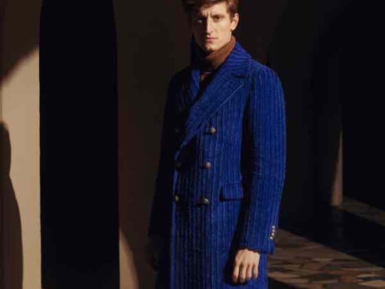 Pitti Uomo 2019 cappotto sfoderato in velluto rocciatore di cotone