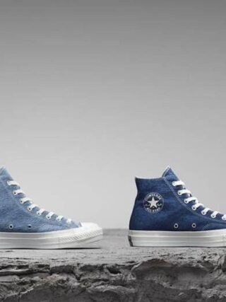 Denim riciclato per sneakers di tendenza