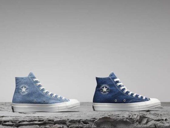 Denim riciclato per sneakers di tendenza